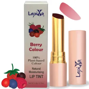 100% Plant-based Color Lip Tint, Unique Formula, Natural   Moisturizing | 2-in-1 | Non-Toxic, All Food Ingredients, Antioxidant-rich, Natural Matte Sheer, Buildable, 4.4g/0.15oz (Berry color)