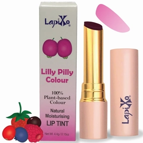 100% Plant-based Color Lip Tint, Unique Formula, Natural   Moisturizing | 2-in-1 | Non-Toxic, All Food Ingredients, Antioxidant-rich, Natural Matte Sheer, Buildable, 4.4g/0.15oz (Lilly Pilly color)