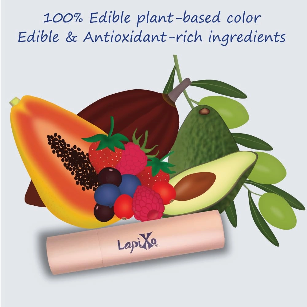 100% Plant-based Color Lip Tint, Unique Formula, Natural   Moisturizing | 2-in-1 | Non-Toxic, All Food Ingredients, Antioxidant-rich, Natural Matte Sheer, Buildable, 4.4g/0.15oz (Lilly Pilly color)