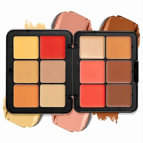 12 Colors 2-in-1 Cream Blush Palette and Lip Tint, Buildable Lightweight Cream Blush Contour and Highlight Matte Blush Cream Bright Shimmer Face Blush, Professional Facial Beauty Cosmetic Makeup Blush