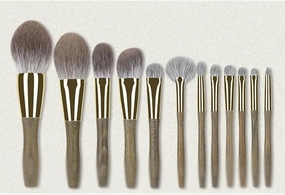 12 Green Sandalwood Makeup Brush Set Full Set Of Loose Powder Brush Eyeshadow Green Sandalwood