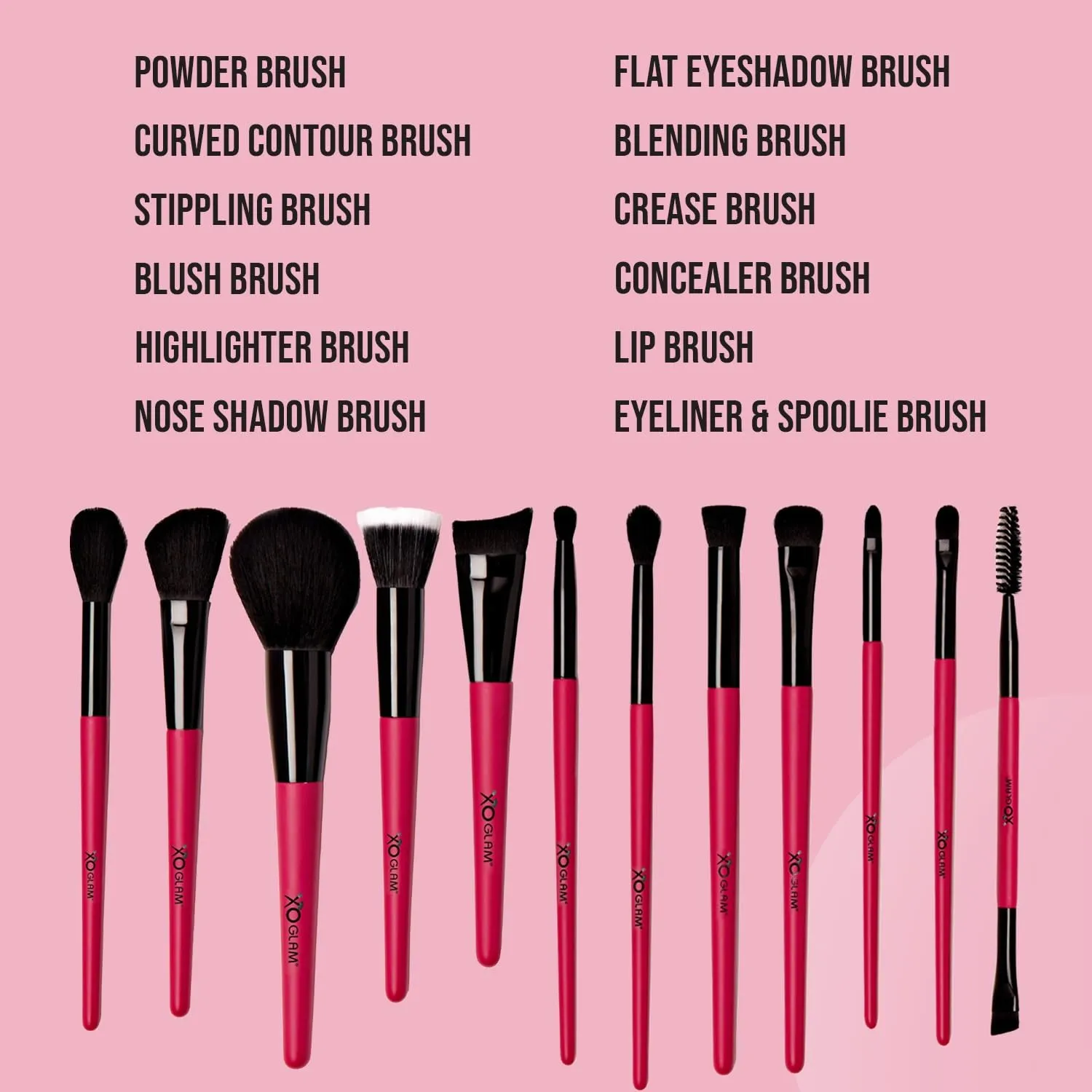 12Pcs Red Poison Makeup Brush Set Premium Synthetic Blending Blush Bronzer Powder Concealer Contour Crease Eyeshadow Stippling Highlighter Lip Eye Cosmetics Brushes