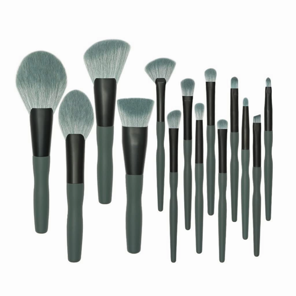 14pc Makeup Brush Set Full Set Large Fan Shaped Loose Powder Brush Beauty Tools Eye Shadow Brushes