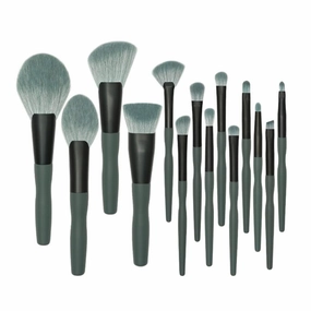 14pc Makeup Brush Set Full Set Large Fan Shaped Loose Powder Brush Beauty Tools Eye Shadow Brushes