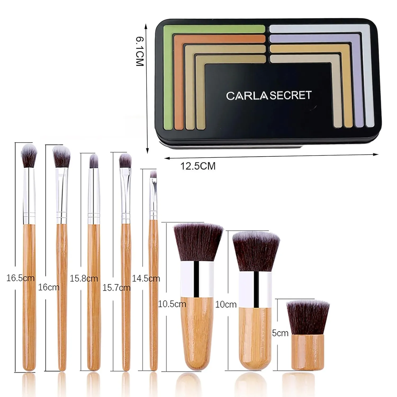 16 Colors Cream Contour Face Concealer Palette, Full Coverage Concealer, Long Lasting, Hydrating, Corrects Dark Circle, Acne Blemish, 11 Brushes