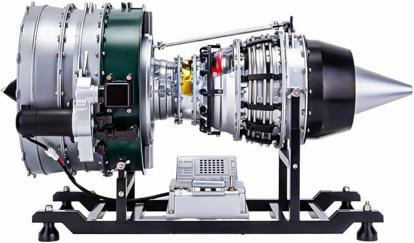 1/10 Mechanical Dual-Spool Turbofan Engine Model Kits, DIY Assembly Electric Aircraft Engine Craft Gift for Adults & Aviation Enthusiast (1000 PCS)
