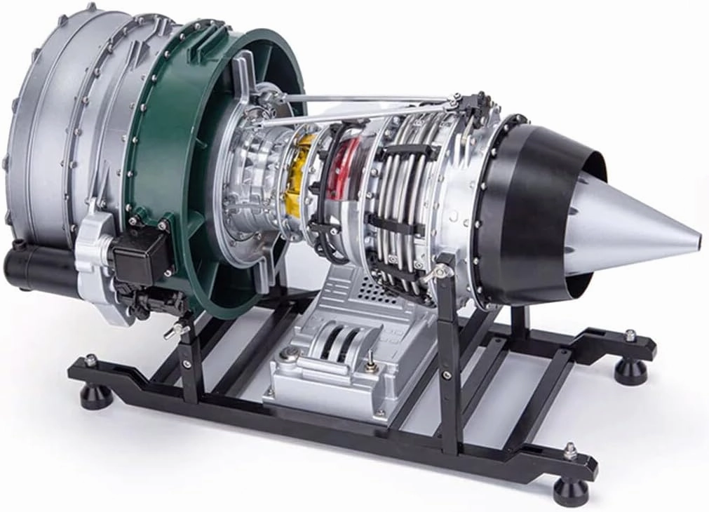 1/10 Mechanical Dual-Spool Turbofan Engine Model Kits, DIY Assembly Electric Aircraft Engine Craft Gift for Adults & Aviation Enthusiast (1000 PCS)