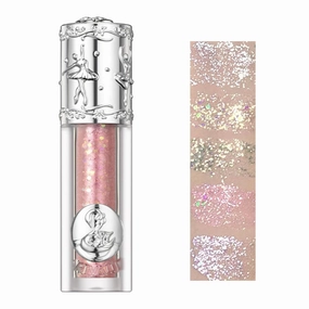 1 Pack of 5 Colors Liquid Shimmer Glitter Diamond Facial Highlighter, Liquid Eyeshadow Multi Purpose Aegyo Sal Highlighter
