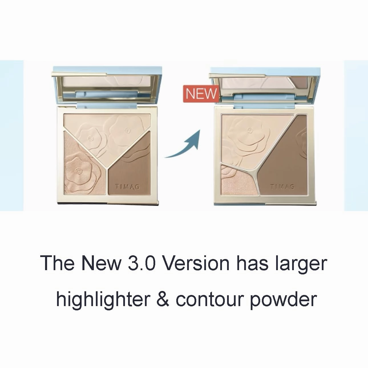 1 PC Caitang Light and Shadow Blending Palette, Multi Functional Matte and Pearly Shimmer Facial Highlighter Contour Palette, Facial Highlighter Contour Pressed Powder Palette. (02)