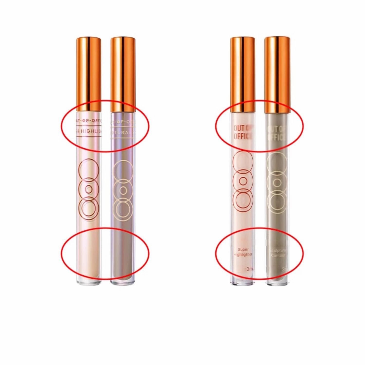 1 PC Facial Liquid Contour/Highlighter, Multi Functional Facial Gray Contour Highlighter Cream, Makeup Facial Liquid Contour Highlighter (Highlighter, 3ml)