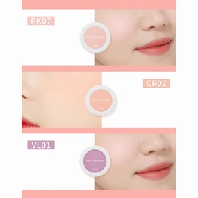 1 pc Single Color Pastel Blusher Cheek Color Blusher Contour Highlighter Powder Cream, Creamy Blusher Contour Color (PK07)