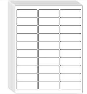 1" x 2-5/8" Shipping Address Labels 15000 Label Stickers Paper for Laser/Inkjet Printer 30 per Page Printable Mailing Labels - Matte, 500 Sheets