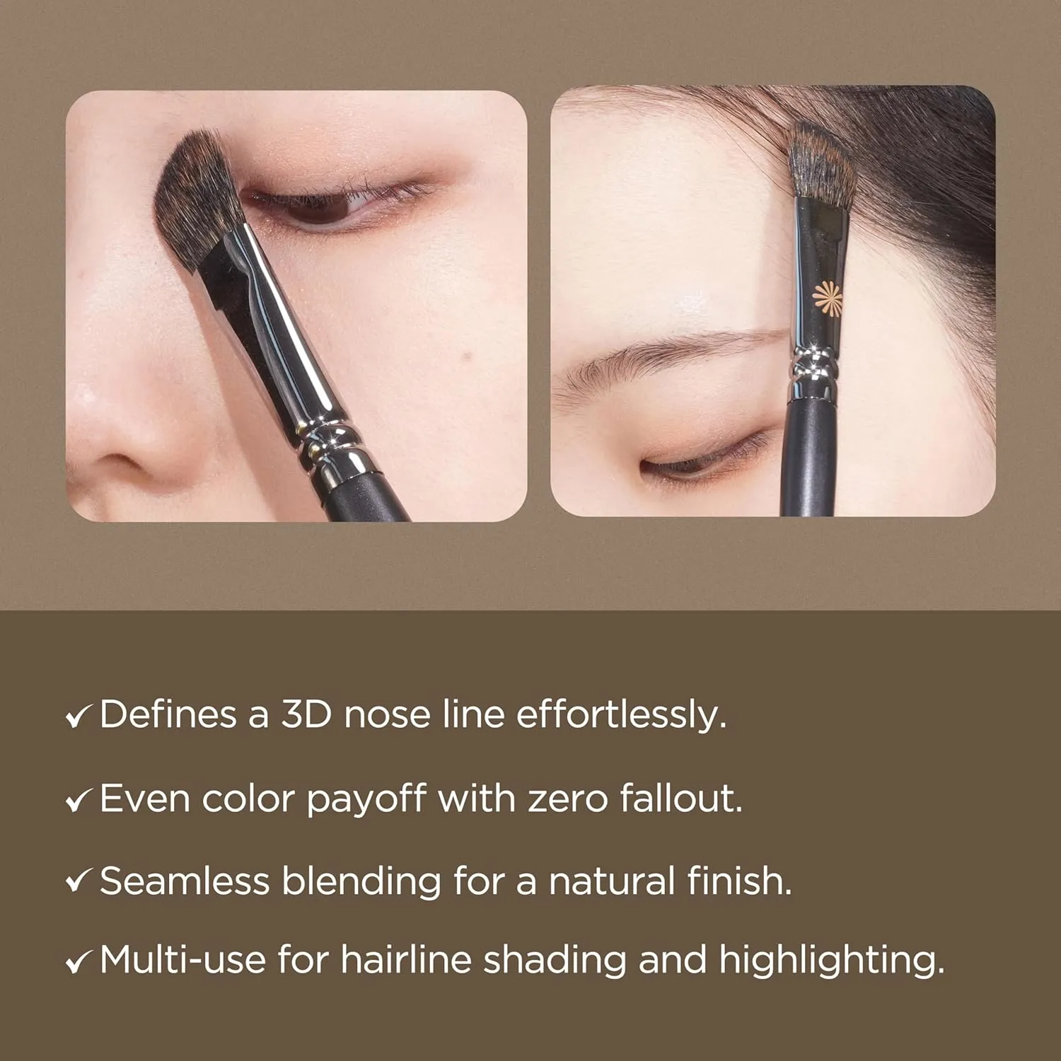 201 Nose Shading Brush – Professional Nose Contour Brush for Precise Shading, Soft Bristles for Seamless Blending, Perfect for Defined and Natural Contours, Genuine Korean Product