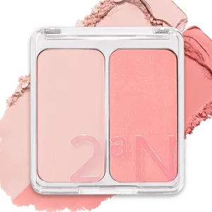 2aN Dual Color Face Blusher, Buildable & Blendable Cheek Color, Natural & Vibrant Finish, Long-Lasting Powder Blush, Blends Easily with Natural Skin Tones, Korean Beauty (11 Juicy Peach)