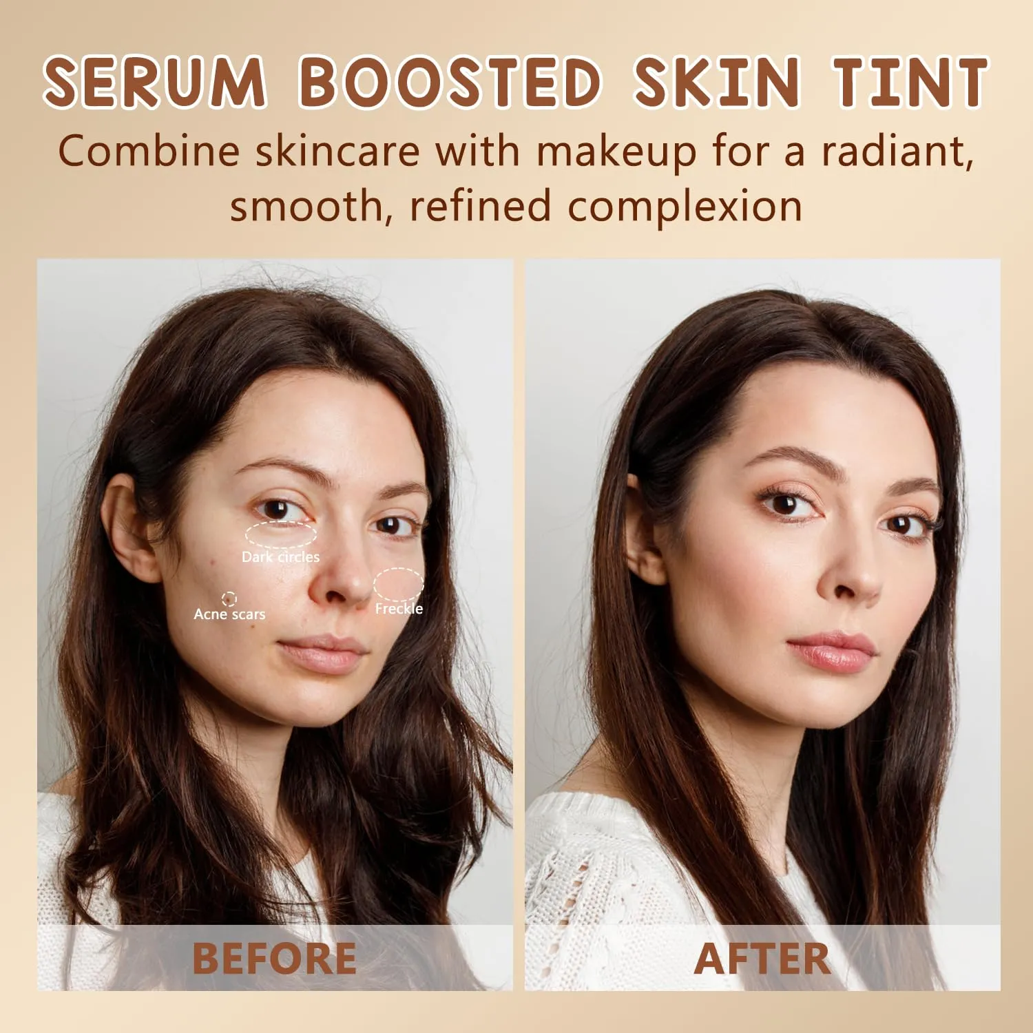 2Pcs Foundation Stick Beauty Balm Serum Boosted Skin Tint, Solid Tinted Moisturizing Serum Contour Stick Foundation Face for Women, Hydrates, Natural Finish Makeup (#2, 2)