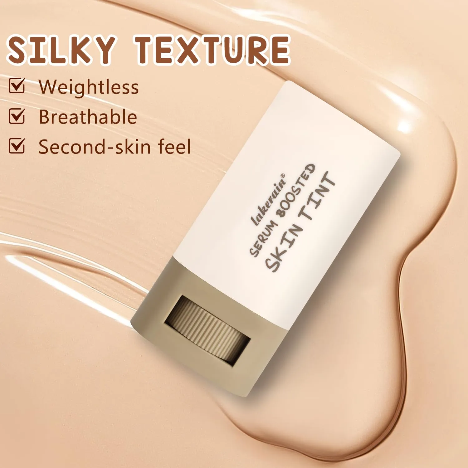 2Pcs Foundation Stick Beauty Balm Serum Boosted Skin Tint, Solid Tinted Moisturizing Serum Contour Stick Foundation Face for Women, Hydrates, Natural Finish Makeup (#2, 2)