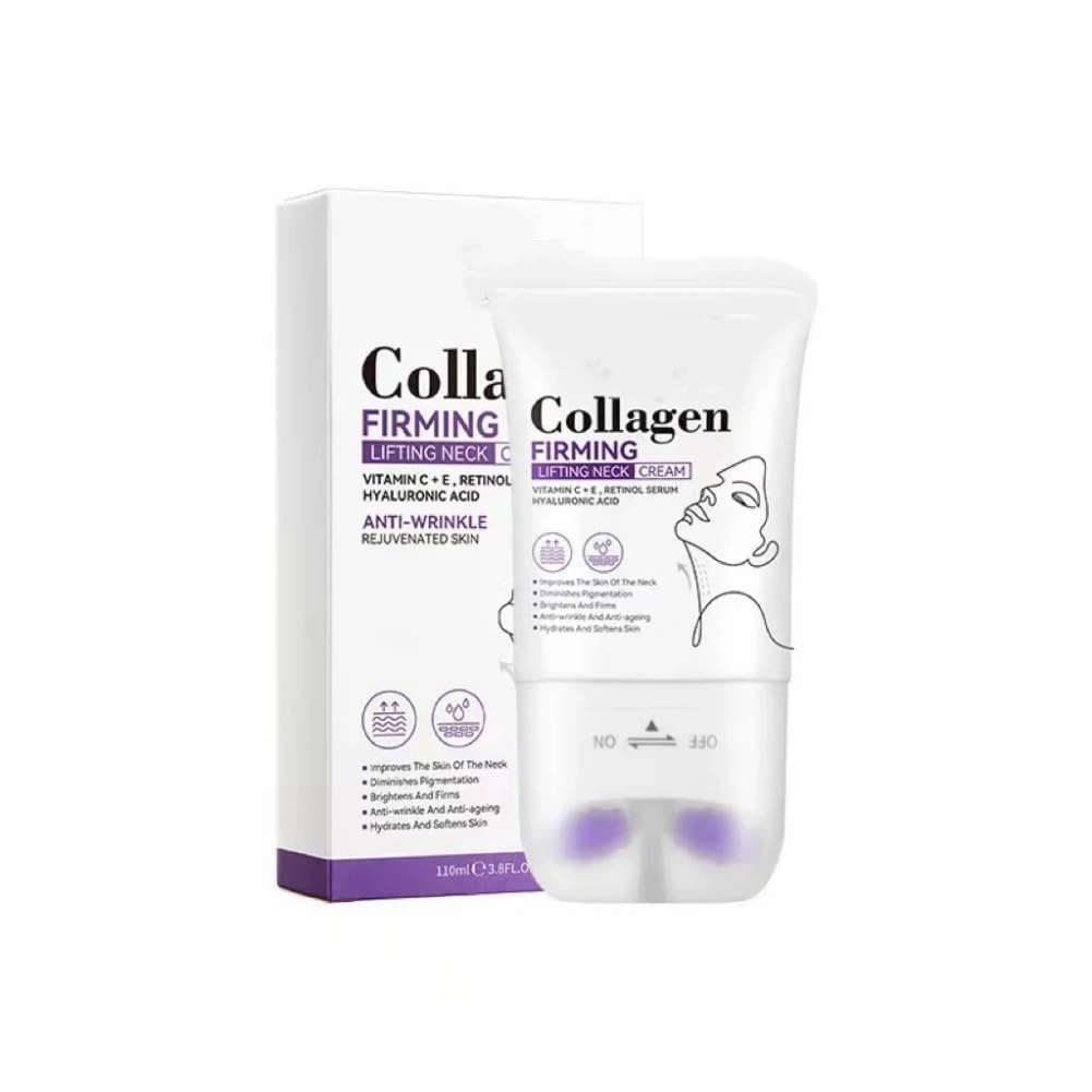 2pcs Collagen neck cream face lifting and firming eliminate neck wrinkles moisturizing neck cream fine line moisturizing cream