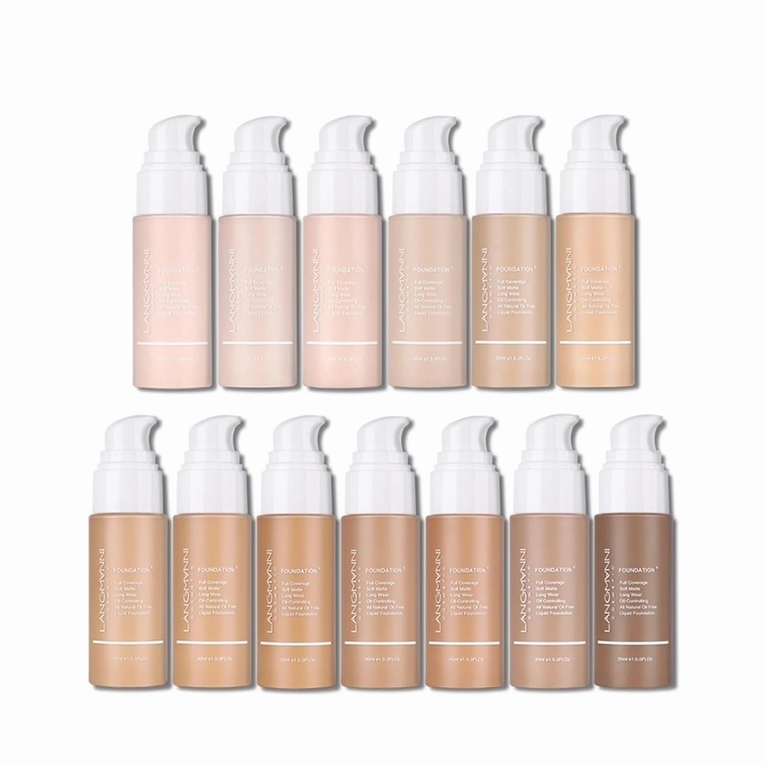 30ml Liquid Foundation Soft Matte Concealer 13 Colors Primer Base Professional Face Make Up Foundation Contour Palette (Color : 01)
