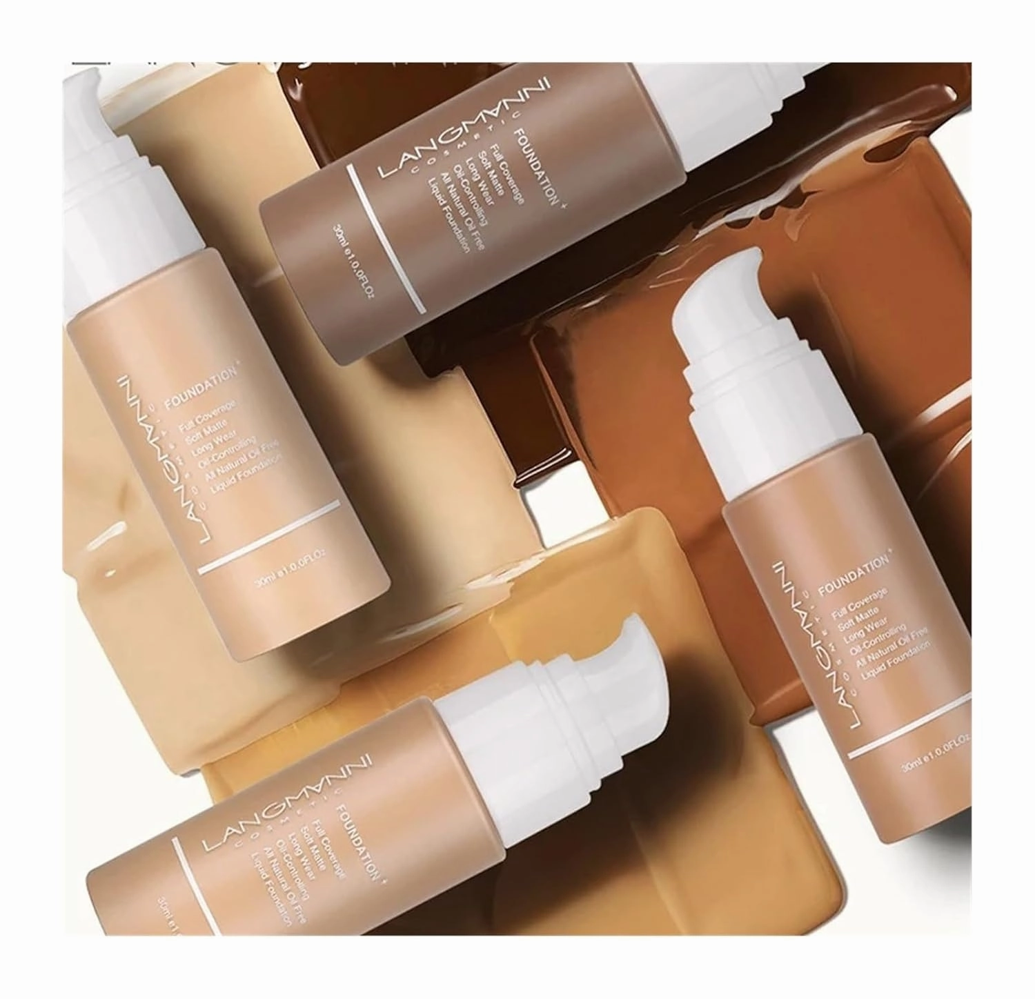 30ml Liquid Foundation Soft Matte Concealer 13 Colors Primer Base Professional Face Make Up Foundation Contour Palette (Color : 01)