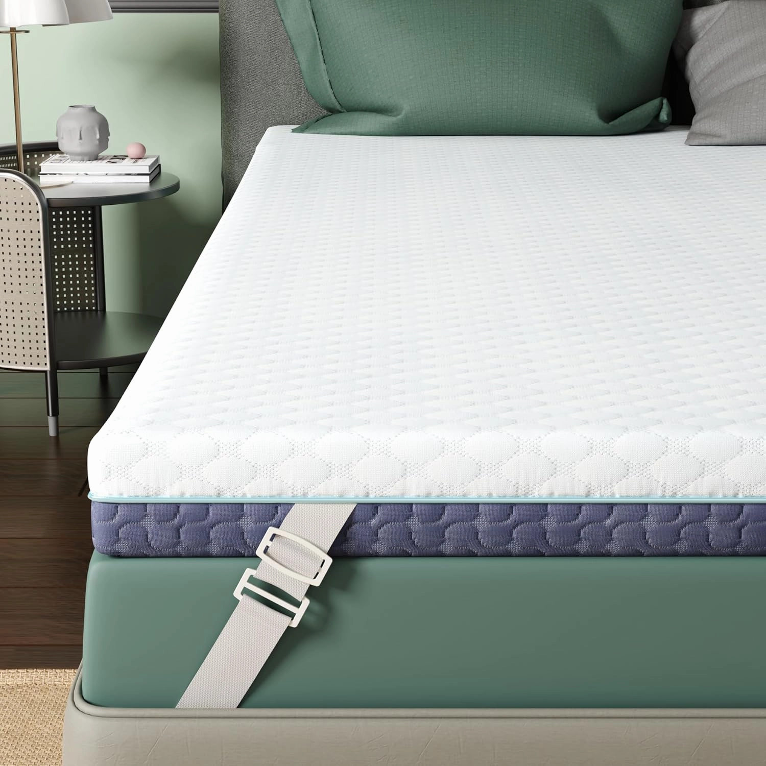 3 Inch Firm Mattress Topper California King, Memory Foam Bed Topper with Soft & Firm Options for Back Pain Relief, Mattress Topper with 2-Sided Cover, Ergonomic 5-Zone, CertiPUR Certified