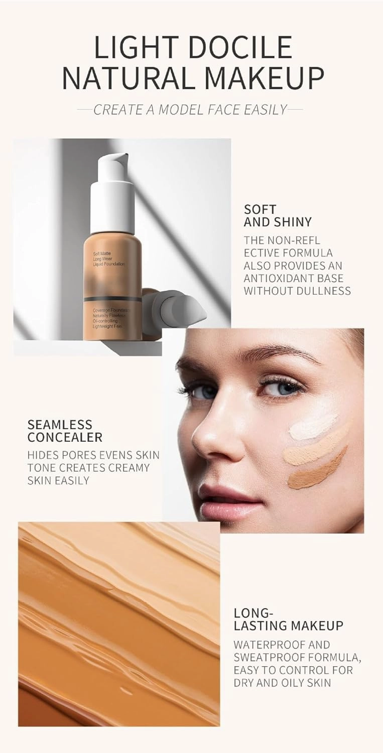 3D Skin Perfector - Foundation   Concealer   Contour Hybrid with Hydrating Base (02#Nude)