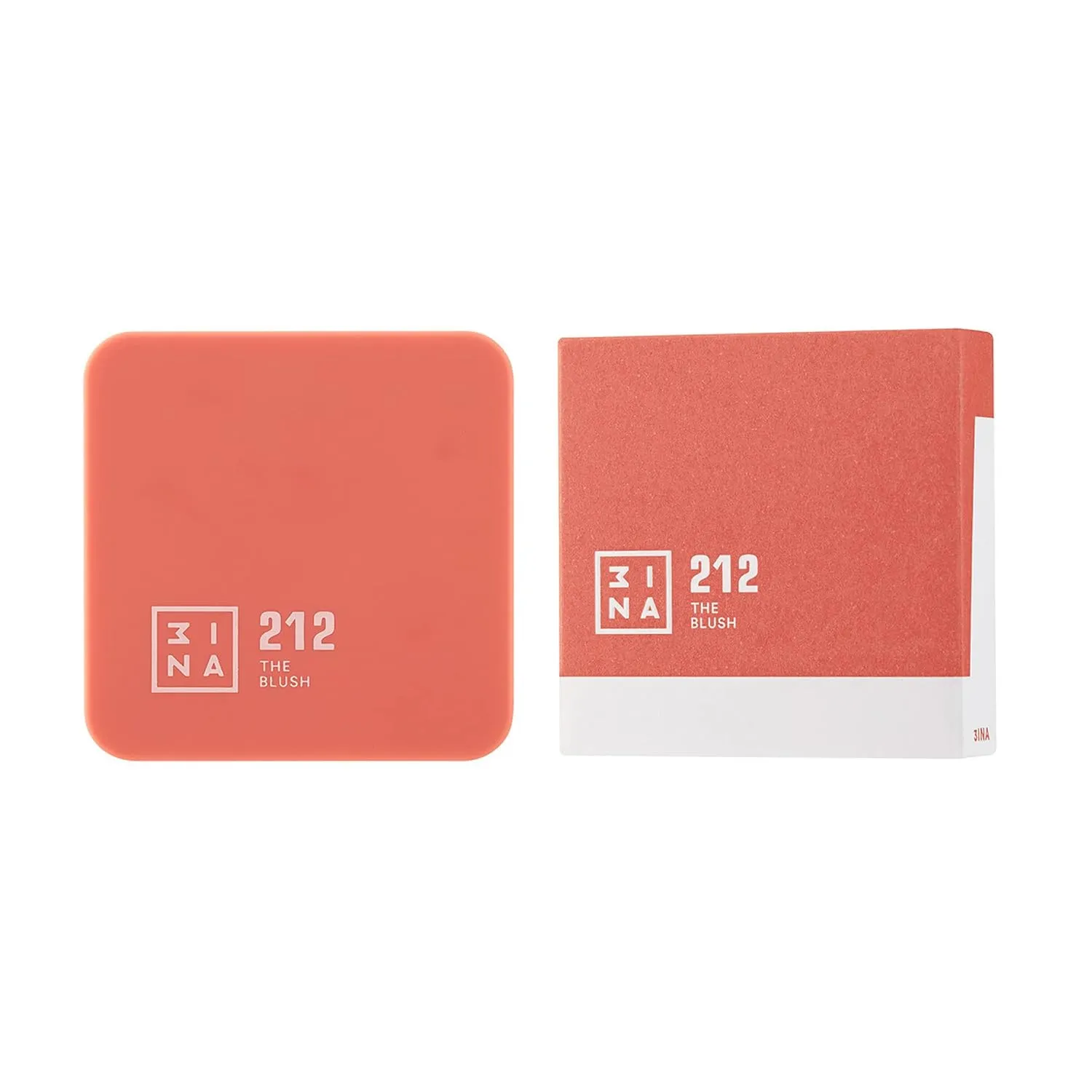 3INA The Blush 212 - Natural, Light Mineral Powder Blush For Sensitive Skin - Blendable, Buildable Rouge To Give Skin A Pigmented, Dewy Glow - Vegan, Cruelty Free, Eco Friendly Blush Makeup - 0.26 Oz