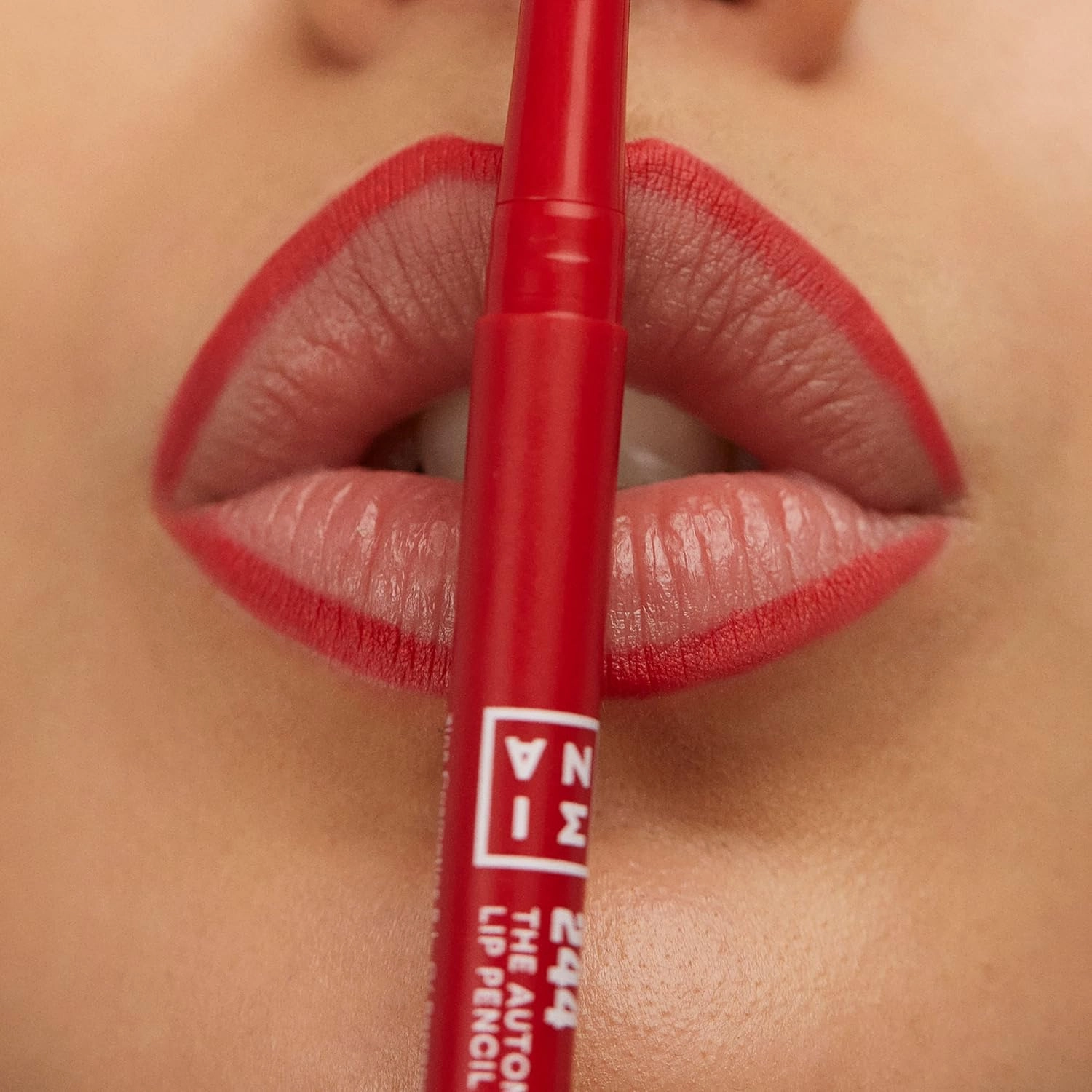 3INA The Automatic Lip Pencil 244 - High Concentration Pigments - Long-Wearing Formula - Rich Color Pay-Off - Helps To Make The Lipsticks Last Longer - Fluid Glide Tip - Cruelty Free - 0.01 Oz