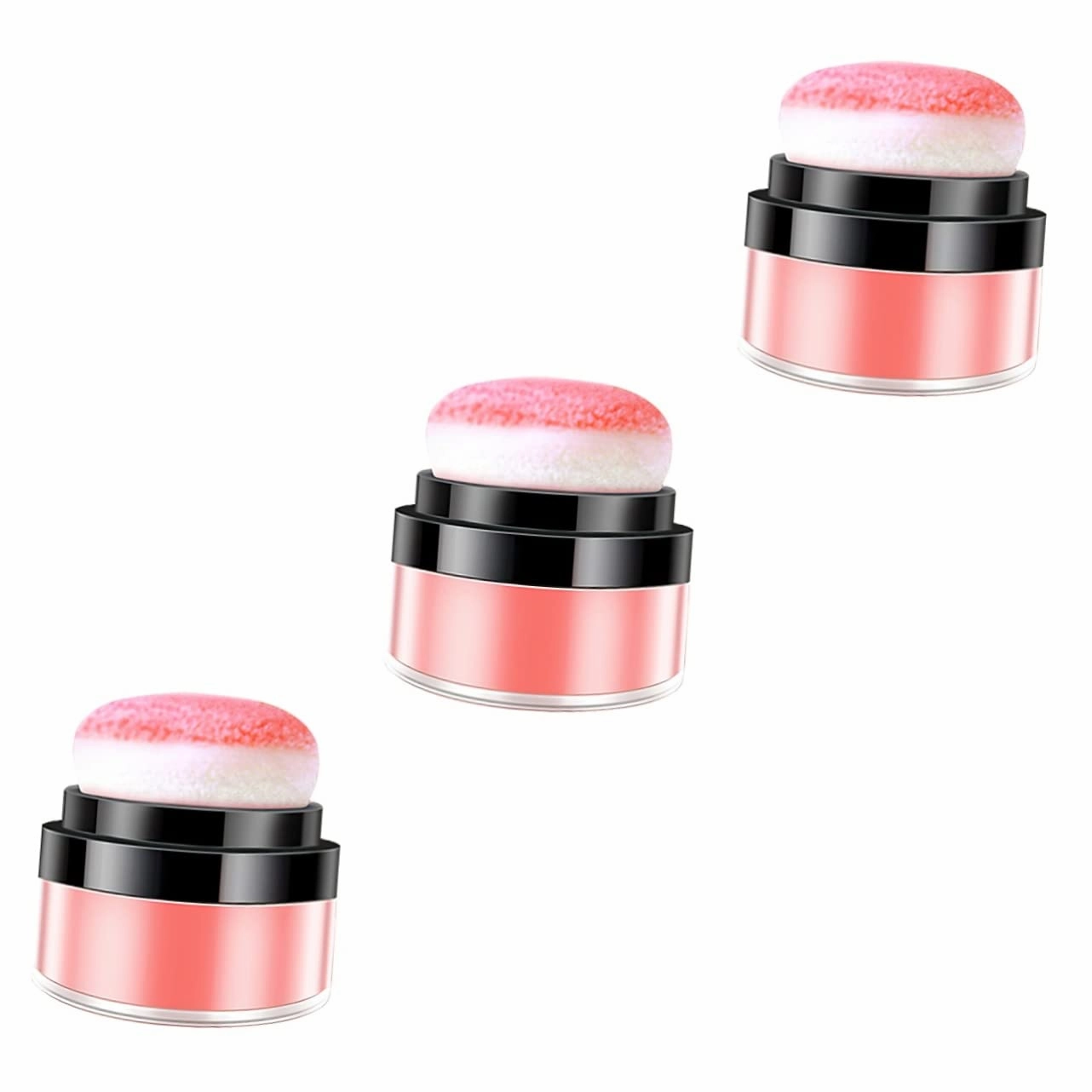 3pcs Buildable Cheek Blush Cream Shimmer Blush Makeup Highlighters for Face Makeup Loose for Women