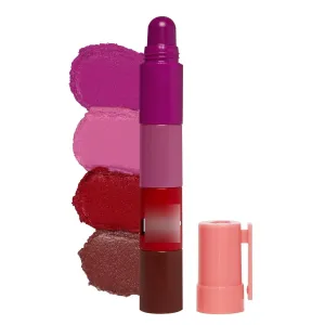 4 in 1 Lip Twist - 01 Classic | Multi-use Stackable Lipsticks for Women | Satin Matte Hydrating Formula | 6.4g