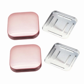 4pcs Cosmetic Packaging Box Travel Container Square Highlighters Makeup Blush Empty Palettes for Blush Cosmetic Palettes Pans Empty Makeup Eyeshadow Dispenser Empty Blush Box Blank