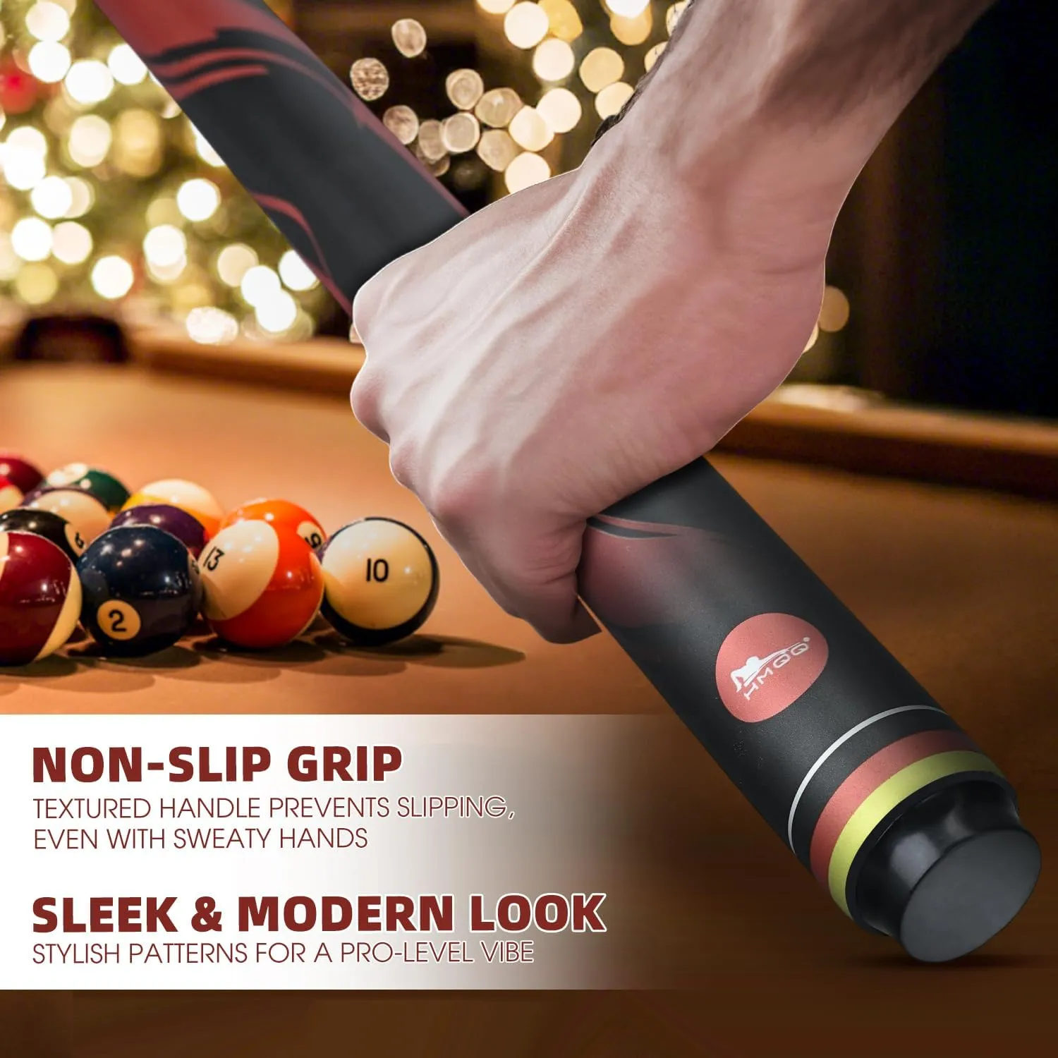 58" One Piece Fiberglass Graphite Composite Billiard Pool Cue Sticks, Set of 4,21oz (Several Colors Available)