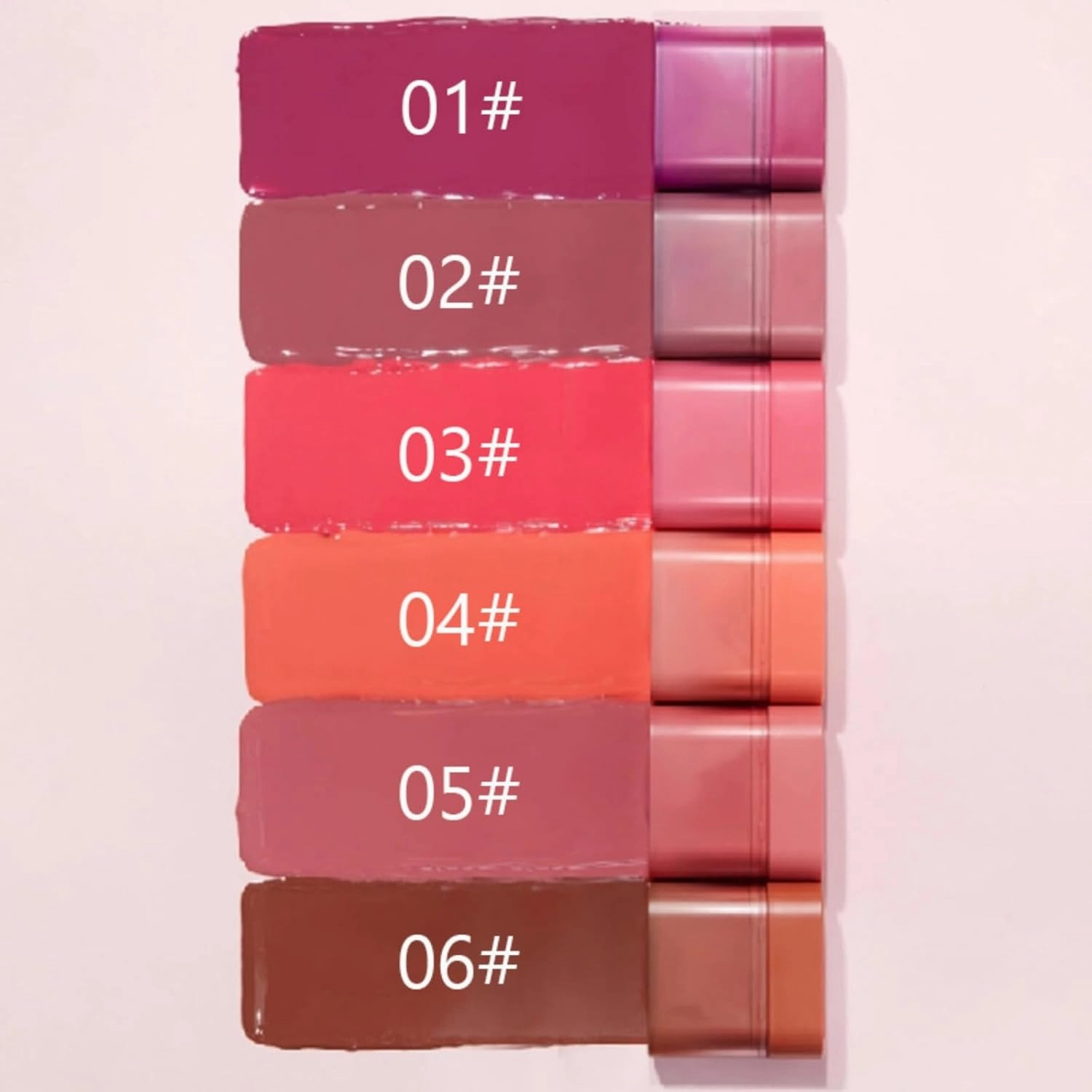 6-in-1 Lip & Cheek Tint Stick - Sheer Hydrating Glow, Buildable Watercolor Finish (Vegan, 12H Dewy Wear) (#01)