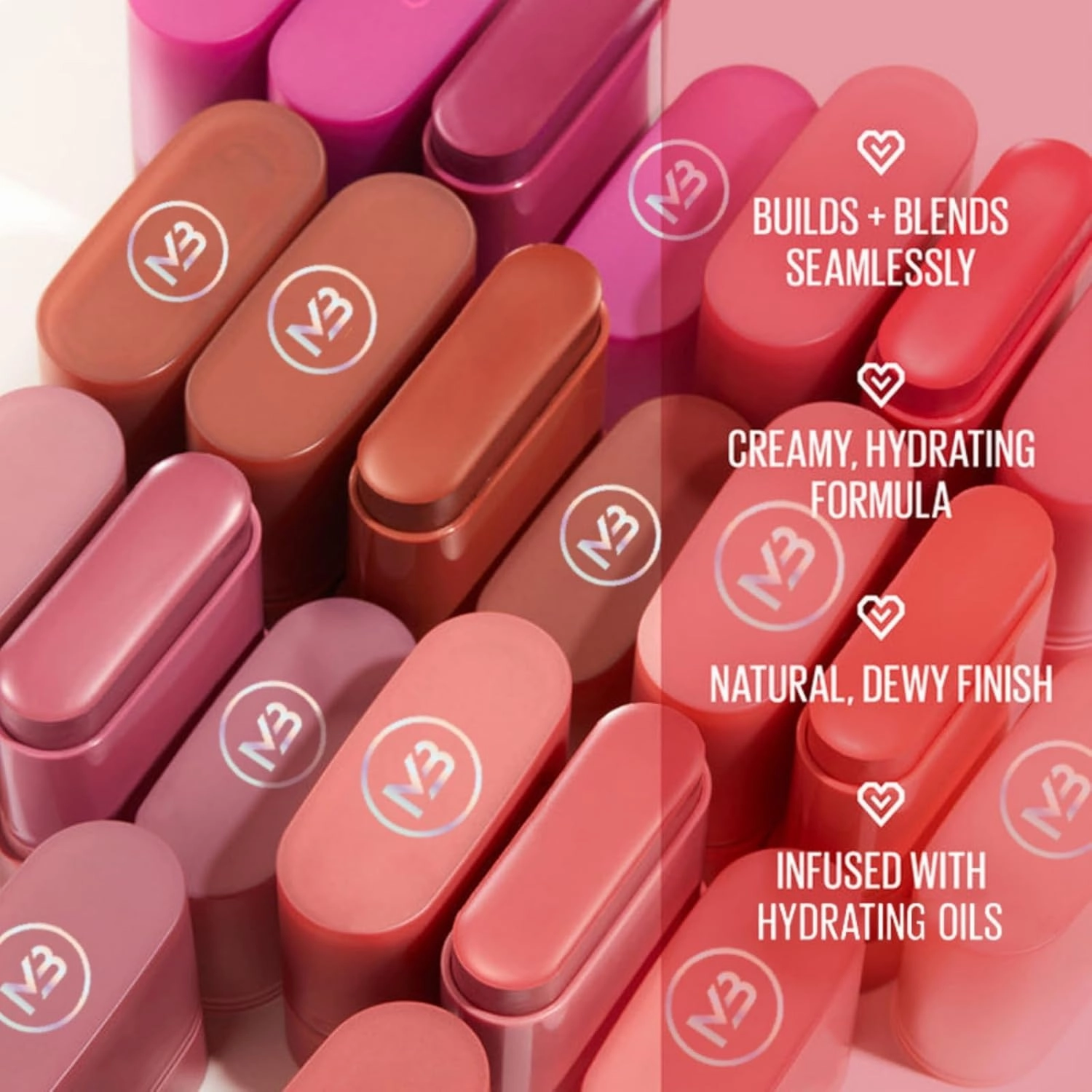 6-in-1 Lip & Cheek Tint Stick - Sheer Hydrating Glow, Buildable Watercolor Finish (Vegan, 12H Dewy Wear) (#01)