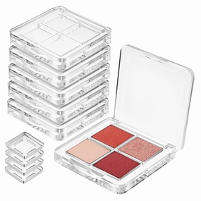 6 Pcs Transparent Eyeshadow Palette Sturdy Multi Compartment Makeup Organizer for Display of Eyeshadow Lipstick and Highlighters Stylish Design