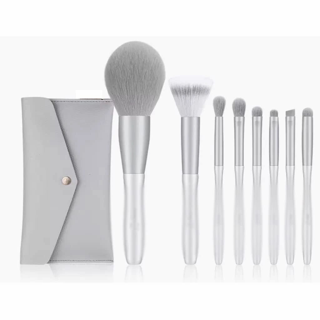 8 Makeup Brush Set Full Set Of Lip Brushes Eye Shadow Blush Loose Powder Brush Beauty Tools(1,D)
