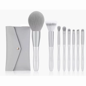 8 Makeup Brush Set Full Set Of Lip Brushes Eye Shadow Blush Loose Powder Brush Beauty Tools(1,D)