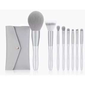 8 Makeup Brush Set Full Set Of Lip Brushes Eye Shadow Blush Loose Powder Brush Beauty Tools(1,D)