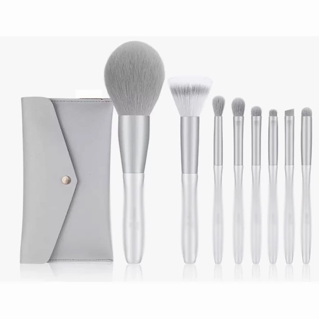 8 Makeup Brush Set Full Set Of Lip Brushes Eye Shadow Blush Loose Powder Brush Beauty Tools(1,D)