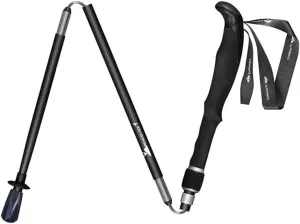 99% Carbon Fiber Trekking Poles- 1pc Lightweight Collapsible Adjustable Telescopic Hiking Poles/Walking Sticks - Professional Durable Shockproof Walki