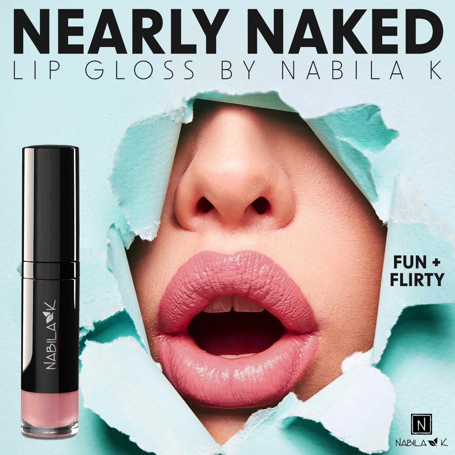 "Nearly Naked Lip Gloss - Moisturizing Lip Balm - Fuller Looking Lips - Organic - Cruelty-Free - Hypoallergenic - Long Lasting Makeup - Tinted Lip Balm - Pale Pink Lip Gloss - .25 Oz