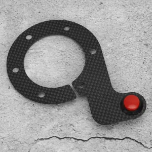Acouto for Steering Wheel, Carbon Fiber External Horn Button Kits for MOMO/OMP/Nardi/ 6 Bolts Steering Wheel(Single Button)