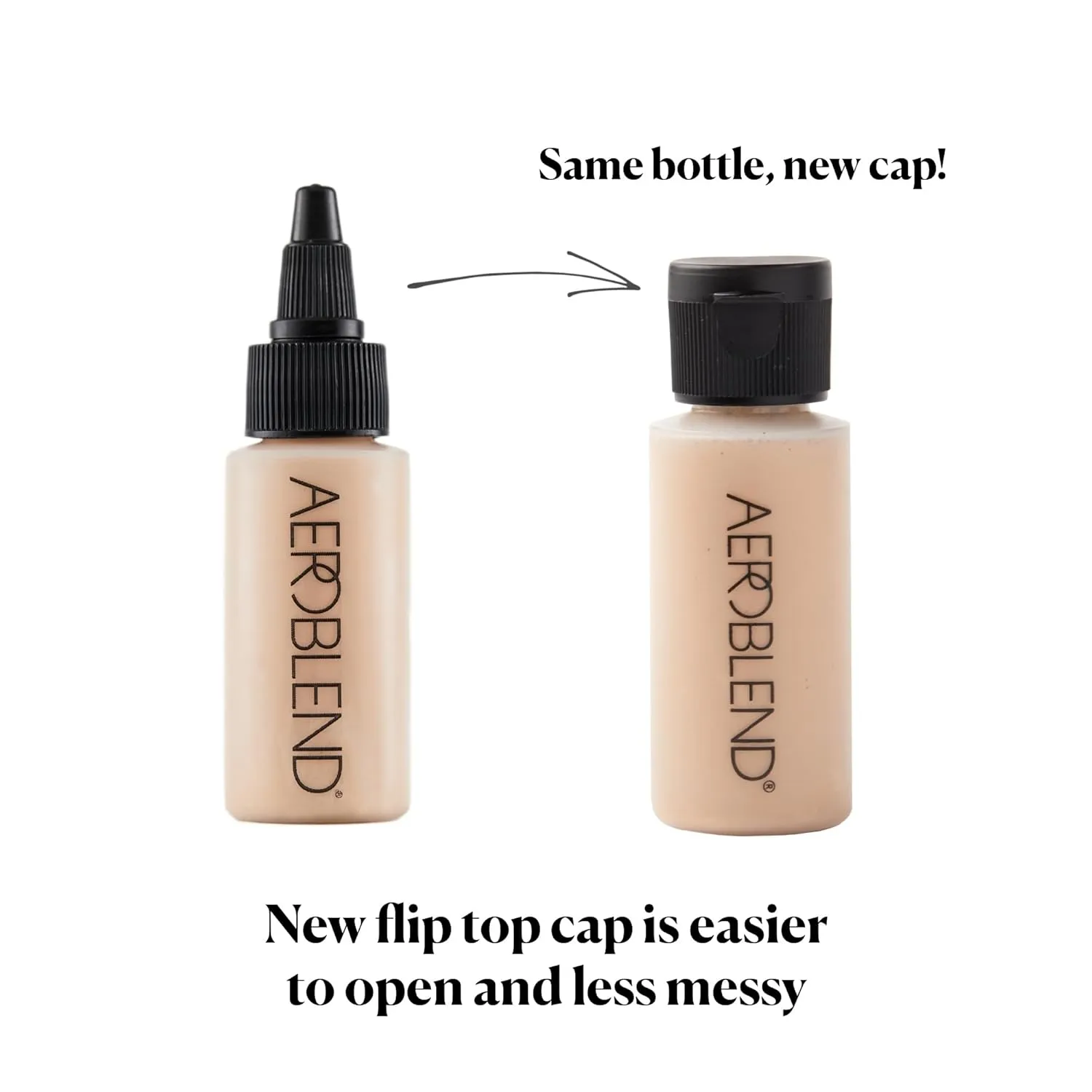 AEROBLEND Airbrush Foundation Makeup (O10) Professional, Water-Based, Buildable, Long-wearing, For all skin types, 1 oz