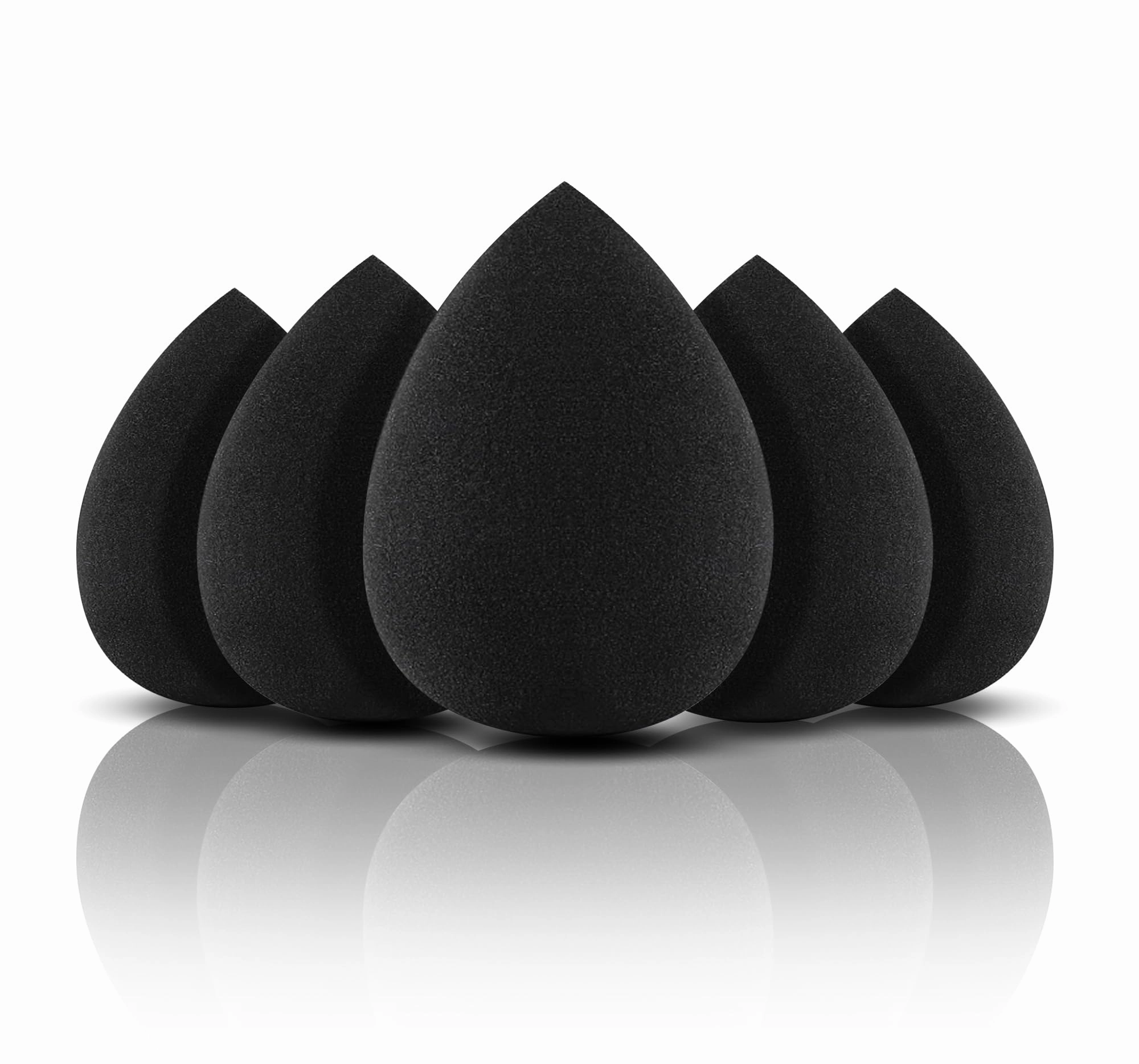 Aesthetica Cosmetics Beauty Sponge Blender - Latex Free and Vegan Makeup Sponge Blender - For Powder, Cream or Liquid Application (5 Pack)
