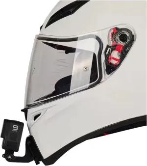 AGV K1 Customize Aluminum Motorcycle Helmet Chin Mount Kits for GoPro and Insta360 Etc. Action Camera with Adhesive Pads and J Hook Mount
