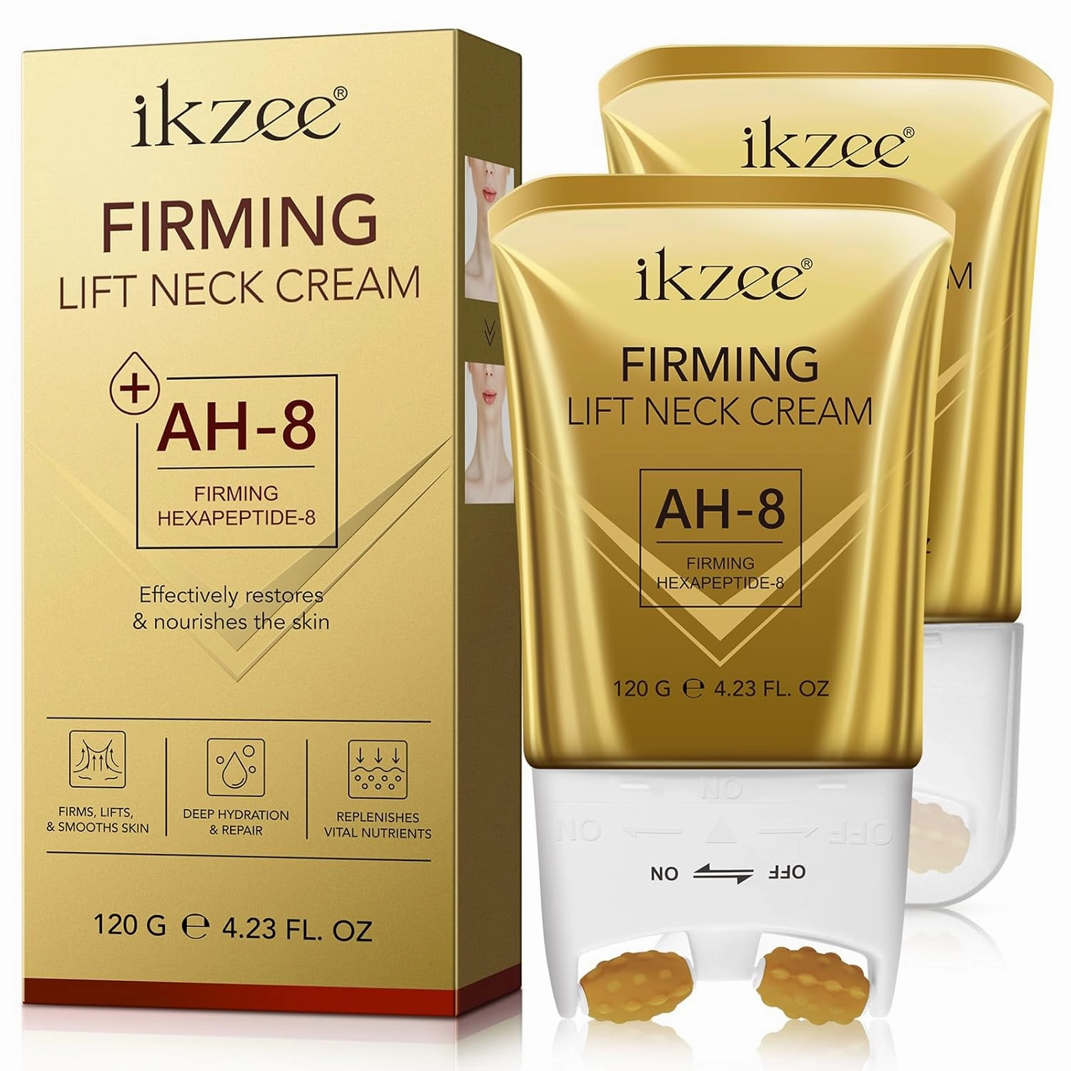 Ah-8 Firming Neck Cream, (2pcs) Neck Tightening Cream for Crepey Skin Body Care Comfort, Roller Neck Cream, Moisturizing, Tightening Lotions Cosmetic Skin Care Skin Repair for Women