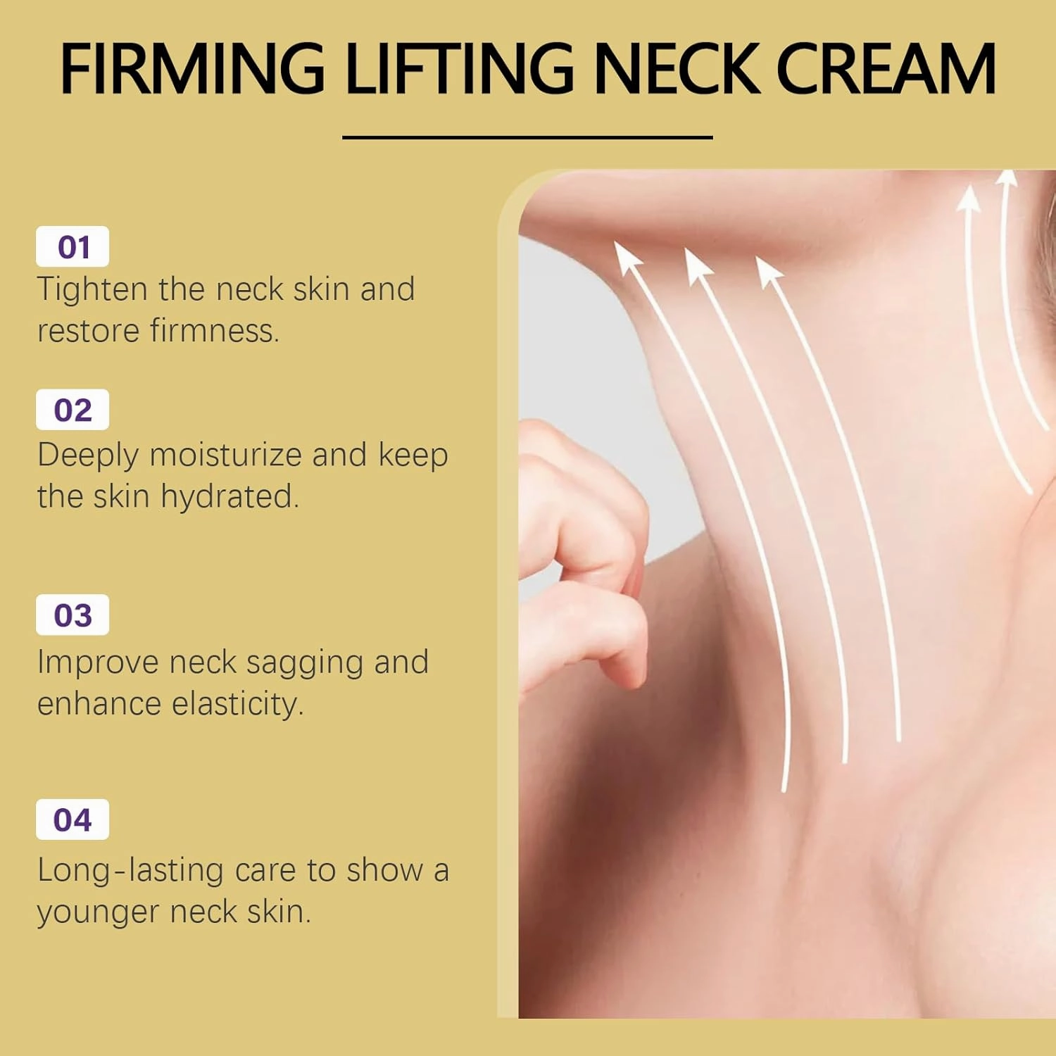 AH-8 Firming Neck Cream, Roller Firming Neck Cream for Crepey Skin Body Care Comfort, Moisturizing, Tightening Skin Repair (2PC, 8.46 Fl Oz)