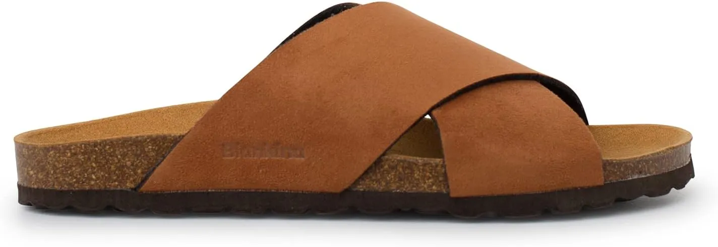 Alacant Bio Two Strap Sandals for Women - Sustainable, Eco Friendly, Vegan Suede Sandals. Recycled Upper, Comfy Insole, Cork Midsole, EVA Sole. Made in Spain
