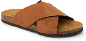 Alacant Bio Two Strap Sandals for Women - Sustainable, Eco Friendly, Vegan Suede Sandals. Recycled Upper, Comfy Insole, Cork Midsole, EVA Sole. Made in Spain