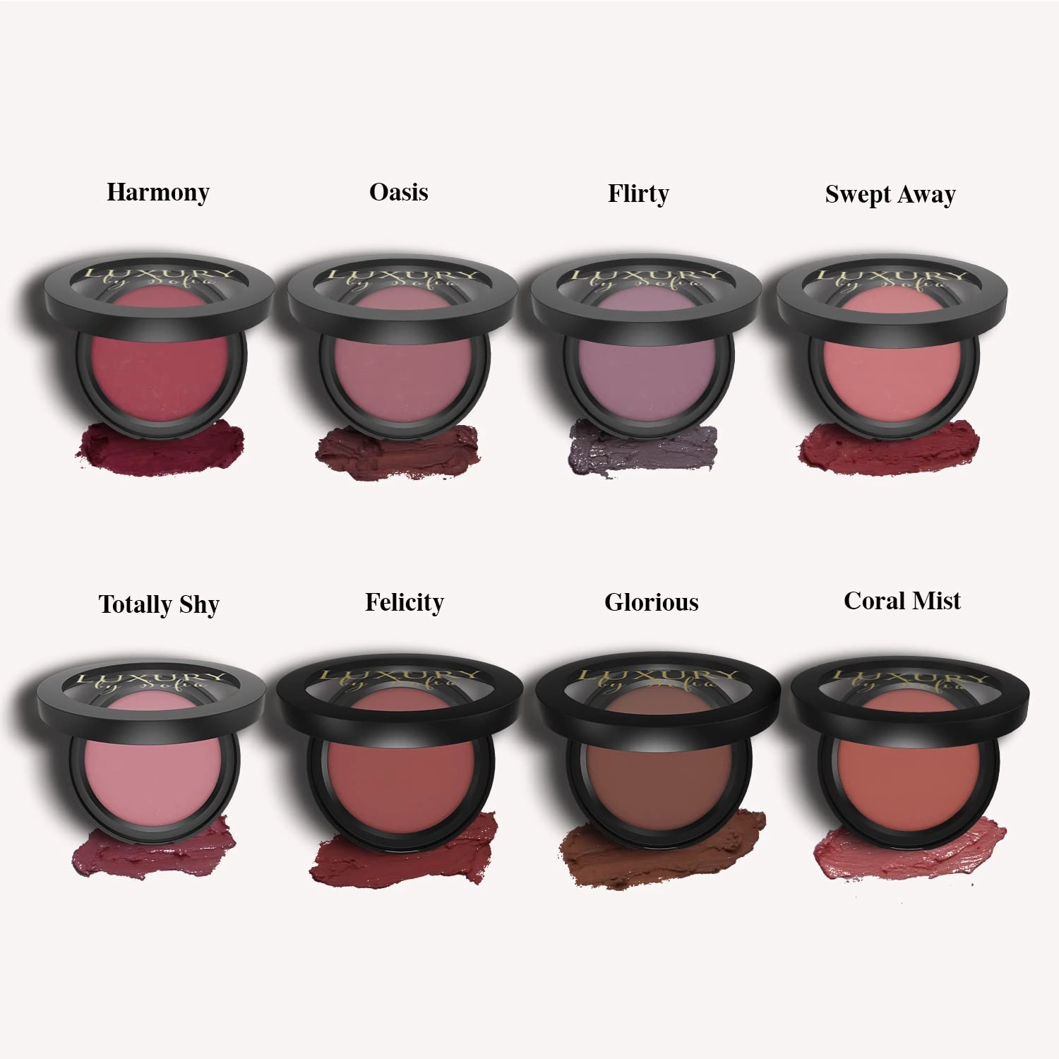 All Natural Cream Blush for Lip & Cheek Makeup Contouring, Swept Away