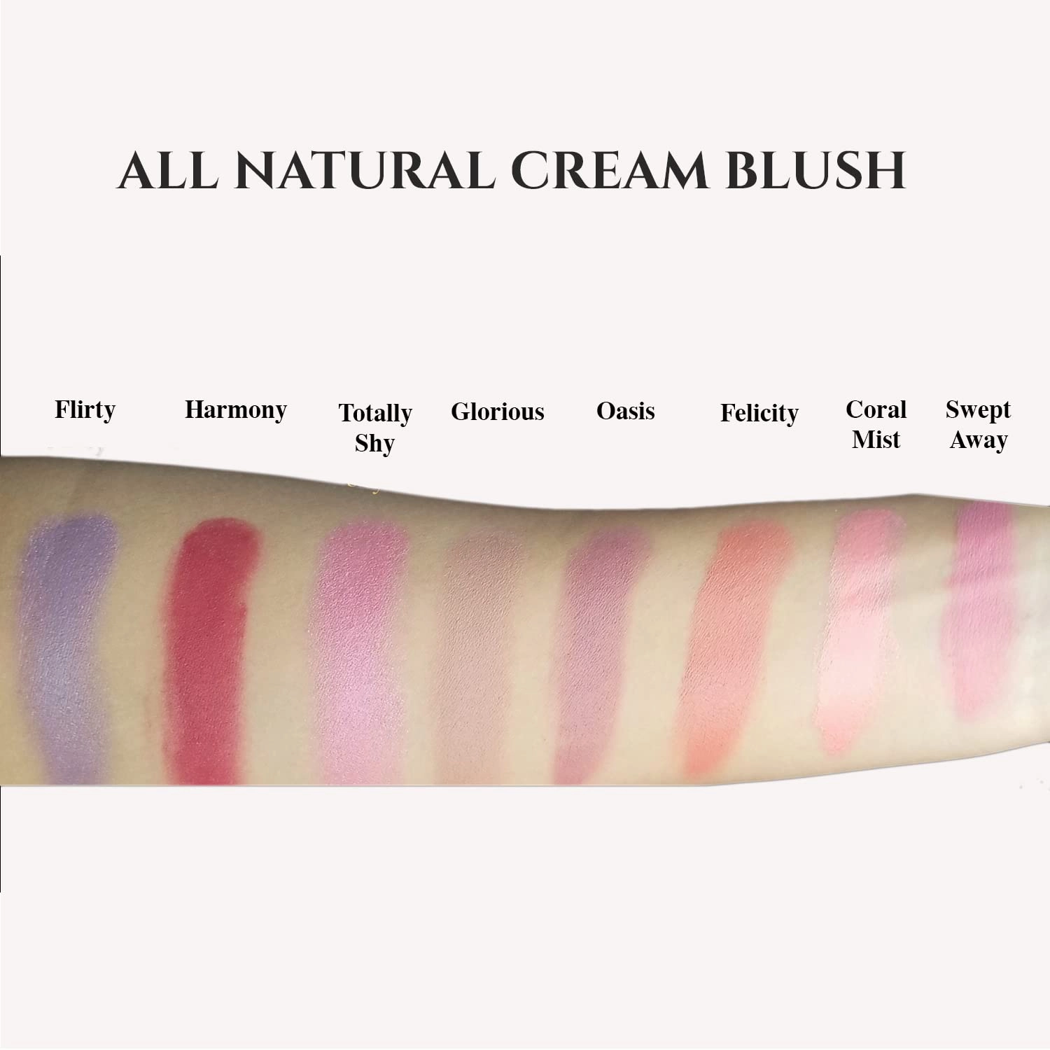 All Natural Cream Blush for Lip & Cheek Makeup Contouring, Swept Away